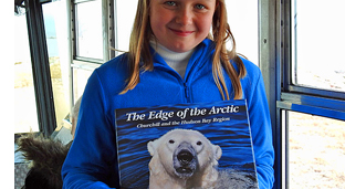 Young Girl with Polar Bear Book