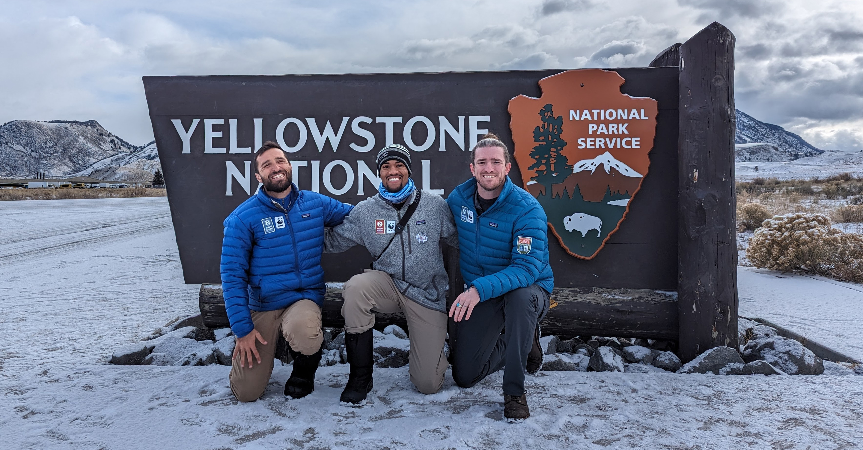 My fellow Expedition Leaders and I guiding in Yellowstone.