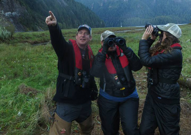 Goofing off and getting the best wildlife viewing photos ever with fellow NHA staff.  British Columbia, Canada.