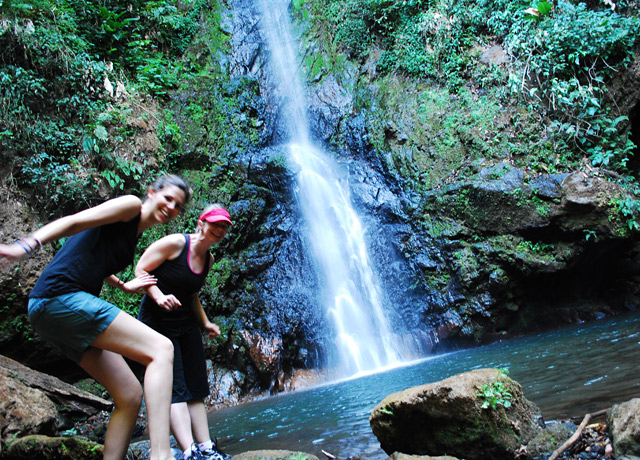 My attempt at getting a self-portrait of my colleague Mandy and I in Costa Rica! This waterfall was over 70 feet high.